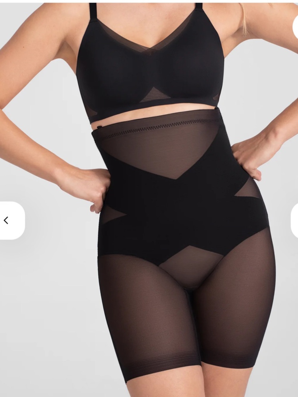 Honeylove SuperpowerAll-over Sculpt Short in Black New with Tag W2313 Sz S